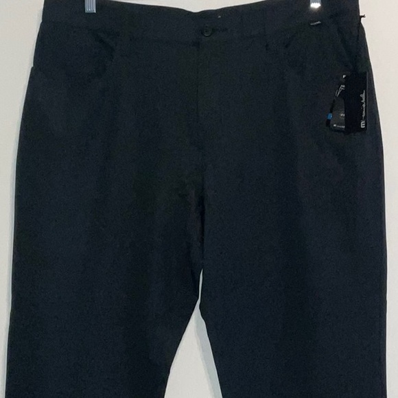 TRAVIS MATHEW OPEN TO CLOSE GOLF PERFORMANCE HEATHER BLACK CHINO PANTS 38x32 NWT